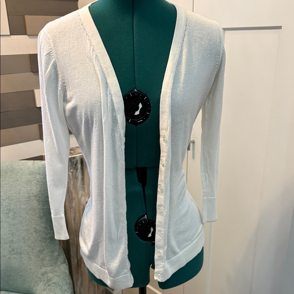The Limited Cream Open-Front Lightweight Cardigan